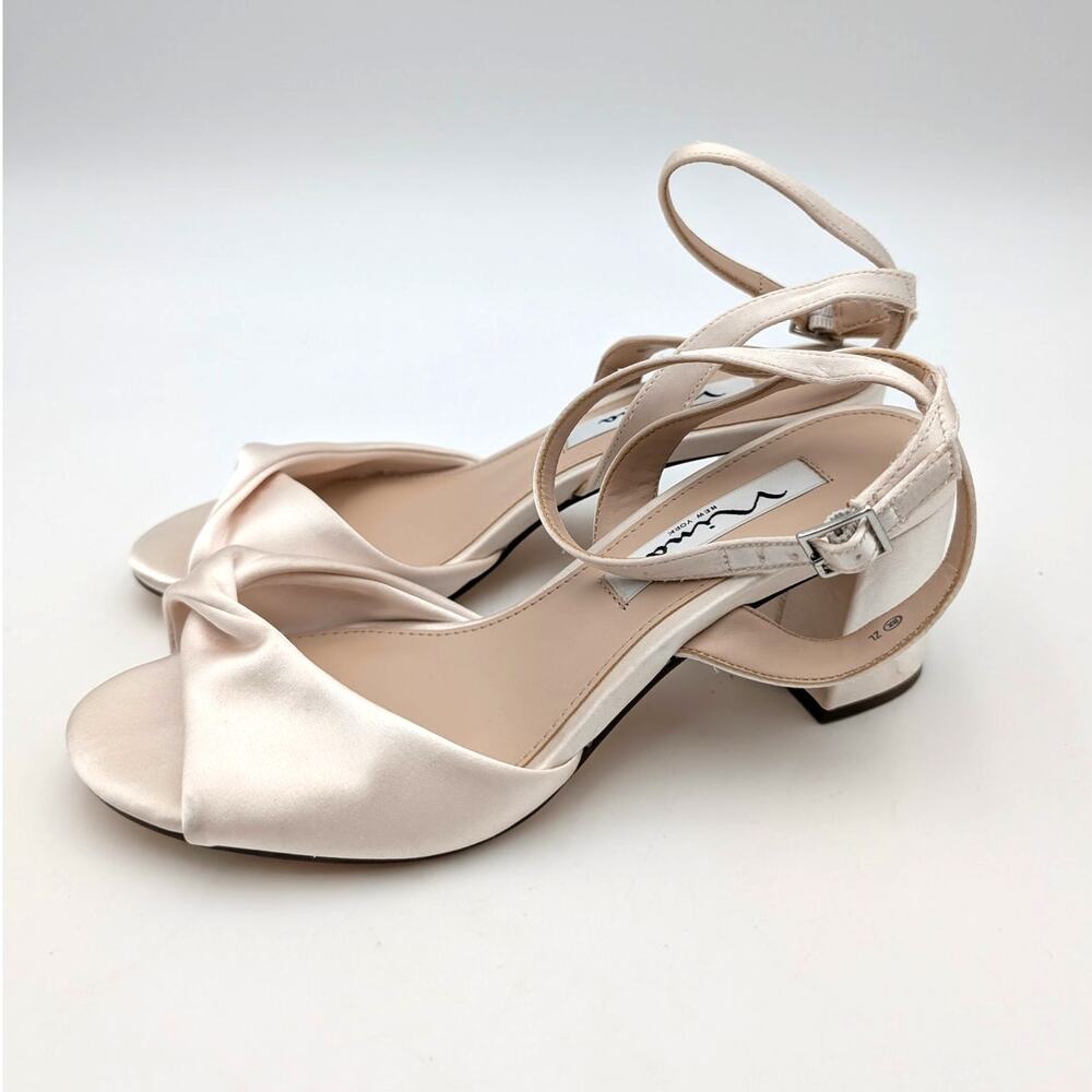 Nina Nigella Ankle Wrap Sandal Open Toe Women's PEARL ROSE Size US6.5M EU36.5